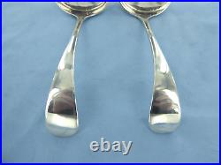 A Vintage Pair Of Sterling Silver Old English Sauce Ladles. Sheffield 1928