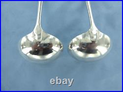 A Vintage Pair Of Sterling Silver Old English Sauce Ladles. Sheffield 1928