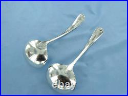 A Vintage Pair Of Sterling Silver Old English Sauce Ladles Sheffield 1936