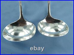 A Vintage Pair Of Sterling Silver Old English Sauce Ladles Sheffield 1936