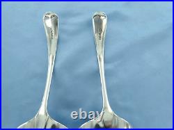 A Vintage Pair Of Sterling Silver Old English Sauce Ladles Sheffield 1936