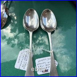 A Vintage Pair Of Sterling Silver Old English Soup Spoon 1752