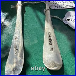 A Vintage Pair Of Sterling Silver Old English Soup Spoon 1785 1794