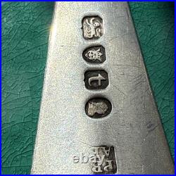 A Vintage Pair Of Sterling Silver Old English Soup Spoon 1785 1794