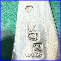 A Vintage Pair Of Sterling Silver Old English Soup Spoon 1785 1794