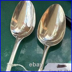 A Vintage Pair Of Sterling Silver Old English Soup Spoon 1785 1794