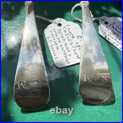 A Vintage Pair Of Sterling Silver Old English Soup Spoon 1803