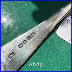 A Vintage Pair Of Sterling Silver Old English Soup Spoon 1808