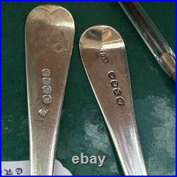 A Vintage Pair Of Sterling Silver Old English Soup Spoon 1808