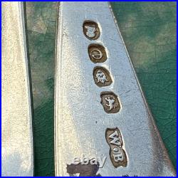 A Vintage Pair Of Sterling Silver Old English Soup Spoon 1820 1799