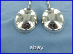 A Vintage Pair Of Sterling Silver Old English Soup Spoons. Birmingham 1938