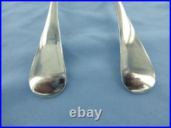 A Vintage Pair Of Sterling Silver Old English Soup Spoons. Birmingham 1938