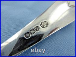 A Vintage Pair Of Sterling Silver Old English Soup Spoons. Birmingham 1938