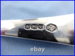 A Vintage Pair Of Sterling Silver Old English Soup Spoons. Birmingham 1938