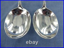 A Vintage Pair Of Sterling Silver Old English Soup Spoons. London 1928