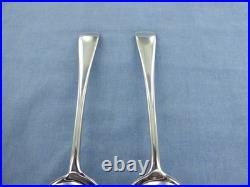 A Vintage Pair Of Sterling Silver Old English Soup Spoons. London 1928