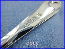 A Vintage Pair Of Sterling Silver Old English Soup Spoons. London 1928