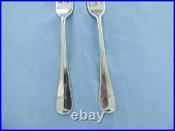 A Vintage Pair Of Sterling Silver Old Englishrat Tail Dessert Forks London 1966