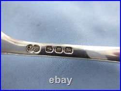 A Vintage Pair Of Sterling Silver Old Englishrat Tail Dessert Forks London 1966