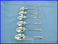 A Vintage Set 0f Six Sterling Silver Old English Dessert Spoons, Sheffield 1932