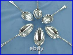 A Vintage Set 0f Six Sterling Silver Old English Dessert Spoons, Sheffield 1932