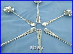 A Vintage Set 0f Six Sterling Silver Old English Dessert Spoons, Sheffield 1932