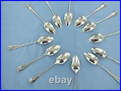 A Vintage Set Of 12 Sterling Silver Old English Coffee Spoons. Sheffield 1940