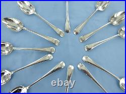 A Vintage Set Of 12 Sterling Silver Old English Coffee Spoons. Sheffield 1940