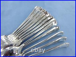 A Vintage Set Of 12 Sterling Silver Old English Coffee Spoons. Sheffield 1940