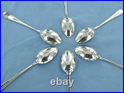 A Vintage Set Of 6 Sterling Silver Old English Coffee Spoons. Birmingham 1930