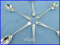 A Vintage Set Of 6 Sterling Silver Old English Coffee Spoons. Birmingham 1930