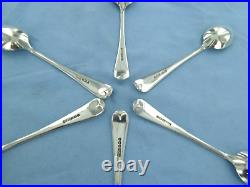 A Vintage Set Of 6 Sterling Silver Old English Coffee Spoons. Birmingham 1930