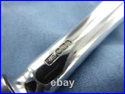 A Vintage Set Of Eight Sterling Silver Old English Desser Knives Sheffield 1993