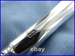 A Vintage Set Of Eight Sterling Silver Old English Desser Knives Sheffield 1993