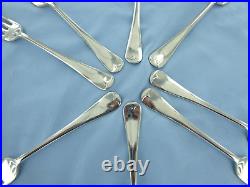 A Vintage Set Of Eight Sterling Silver Old English Dessert Forks Sheffield 1932