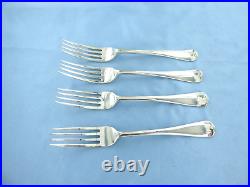 A Vintage Set Of Four Sterling Silver Old English Dessert Forks. London 1926