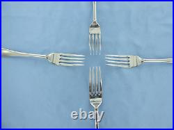 A Vintage Set Of Four Sterling Silver Old English Dessert Forks. London 1926