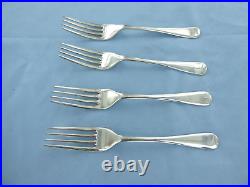 A Vintage Set Of Four Sterling Silver Old English Dessert Forks Sheffield 1939