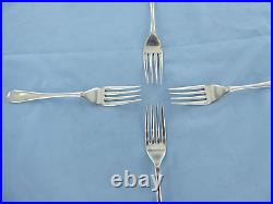 A Vintage Set Of Four Sterling Silver Old English Dessert Forks Sheffield 1939