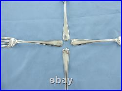 A Vintage Set Of Four Sterling Silver Old English Dessert Forks Sheffield 1939