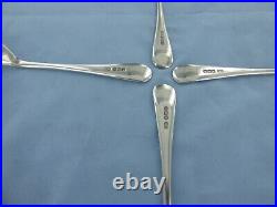 A Vintage Set Of Four Sterling Silver Old English Dessert Forks Sheffield 1939