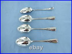 A Vintage Set Of Four Sterling Silver Old English Dessert Spoons, Sheffield 1931