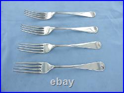 A Vintage Set Of Four Sterling Silver Old English Dinner Forks. Sheffield 1932