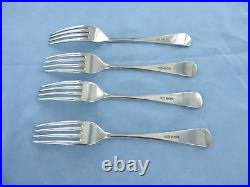 A Vintage Set Of Four Sterling Silver Old English Dinner Forks. Sheffield 1932