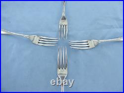 A Vintage Set Of Four Sterling Silver Old English Dinner Forks. Sheffield 1932