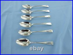 A Vintage Set Of Six Sterling Silver Old English Coffee Spoons, Sheffield 1941