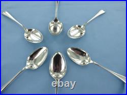 A Vintage Set Of Six Sterling Silver Old English Coffee Spoons, Sheffield 1941