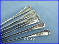 A Vintage Set Of Six Sterling Silver Old English Coffee Spoons, Sheffield 1941