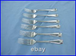 A Vintage Set Of Six Sterling Silver Old English Dessert Forks London 1927