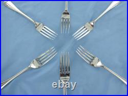 A Vintage Set Of Six Sterling Silver Old English Dessert Forks London 1927